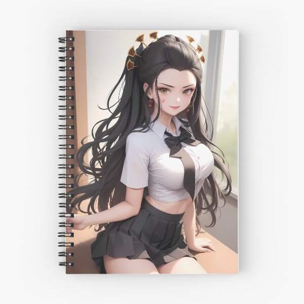 Item preview, Daki Demon Slayer Black Ribbon School Look Elegant Smile designed and sold by TanglenRabbit.