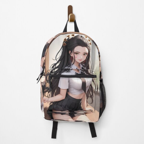 Item preview, Daki Demon Slayer Black Ribbon School Look Elegant Smile designed and sold by TanglenRabbit.
