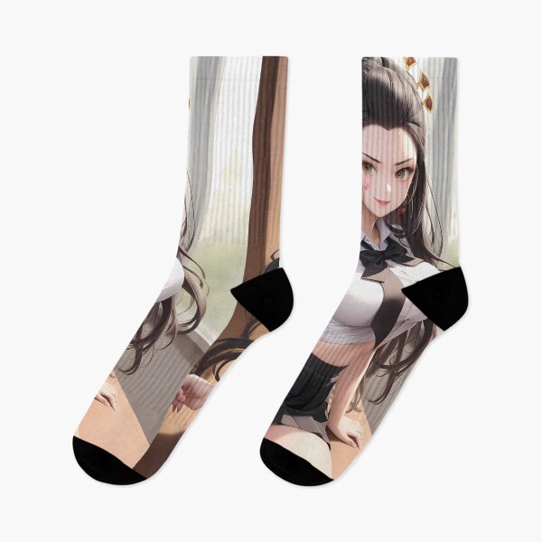 Item preview, Daki Demon Slayer Black Ribbon School Look Elegant Smile designed and sold by TanglenRabbit.
