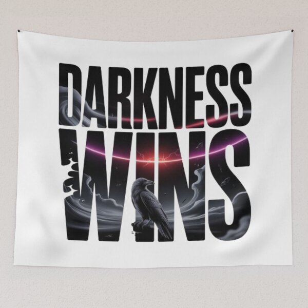 Item preview, Darkness Wins – Dark Raven Storm Typography Screen Print Design designed and sold by NewUSShop.