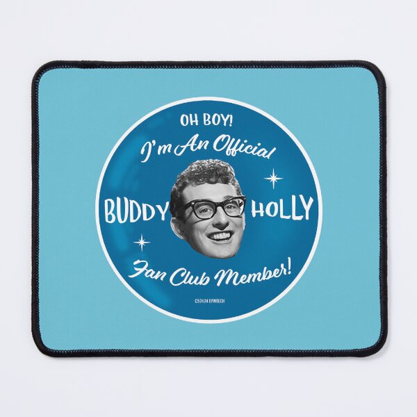 Item preview, Buddy Holly Fan Club Blue designed and sold by Normbot2000.