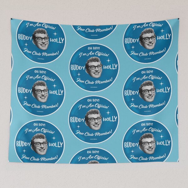 Item preview, Buddy Holly Fan Club Blue designed and sold by Normbot2000.