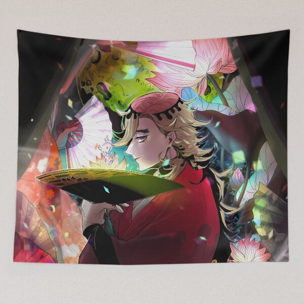 Item preview, Douma Demon Slayer Lotus Fan Portrait designed and sold by TanglenRabbit.