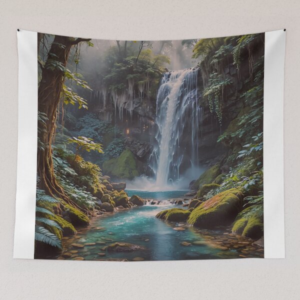 Item preview, Waterfall Nature Art designed and sold by BeautifulVirtues.