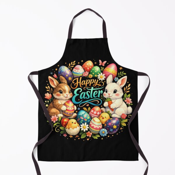 Item preview, Cute Easter Bunnies & Colorful Eggs – Happy Easter Design designed and sold by DogLord.
