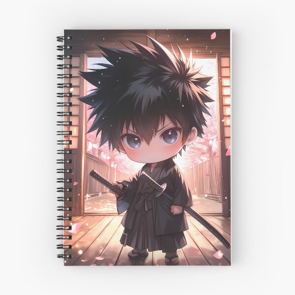 Item preview, Shinya Kogami Psycho Pass Cherry Blossom Chibi Samurai Style designed and sold by TanglenRabbit.