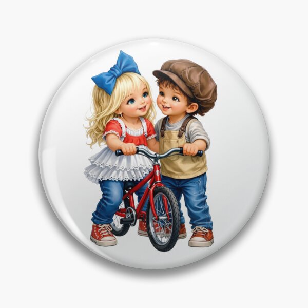Item preview, Vintage Children on Bicycles: A Retro and Collaborative Duo designed and sold by CHRIST5000.