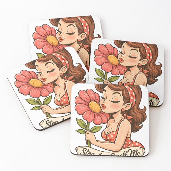 Item preview, A cartoon woman smelling a flower on transparent background designed and sold by Creative88Art.