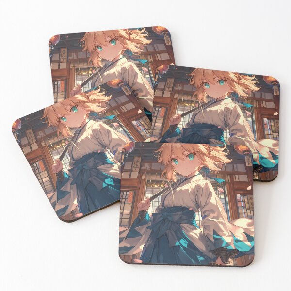 Artikelvorschau, Lancer Artoria Pendragon Fate Grand Order Kimono Spring Glow entworfen und verkauft von TanglenRabbit.