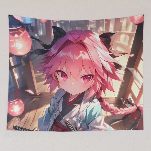 Item preview, Astolfo Rider Of Black Fate Grand Order Lantern Festival Cherry Blossoms designed and sold by TanglenRabbit.