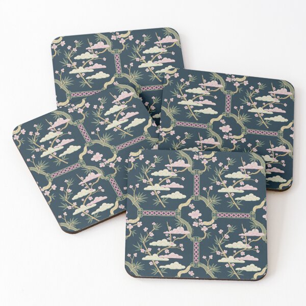 Item preview, Chinese Bamboo & Blossom Seamless Pattern – Traditional Oriental Design designed and sold by Midnight Veil Designs.