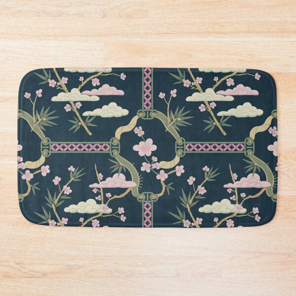 Item preview, Chinese Bamboo & Blossom Seamless Pattern – Traditional Oriental Design designed and sold by Midnight Veil Designs.