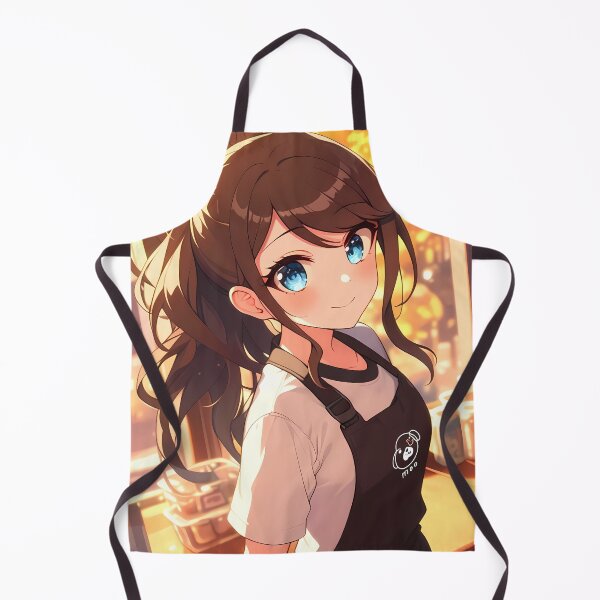Item preview, Aoi Asahina Danganronpa Cafe Apron Warm Light Cute Ponytail designed and sold by TanglenRabbit.