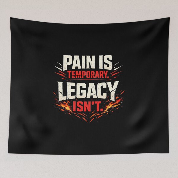 Item preview, Pain Is Temporary Legacy Is Forever Gym Grunge Stoic Pump Cover designed and sold by SoulFlex.