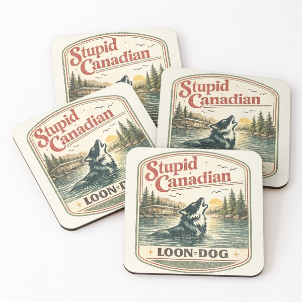 Item preview, Stupid Canadian Loon Dog - Wolf Bird Parody designed and sold by Pawsitive Pixel Studio.