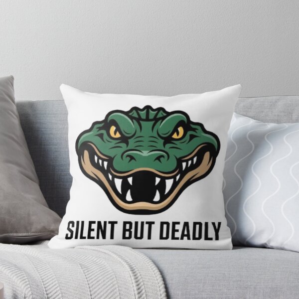 Item preview, Silent But Deadly – Fierce Alligator Mascot Screen Print Design designed and sold by NewUSShop.