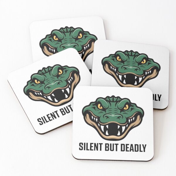 Item preview, Silent But Deadly – Fierce Alligator Mascot Screen Print Design designed and sold by NewUSShop.