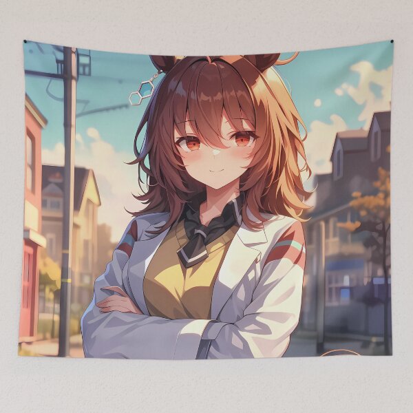 Item preview, Agnes Tachyon Uma Musume Lab Coat Sunset Street Confidence designed and sold by TanglenRabbit.