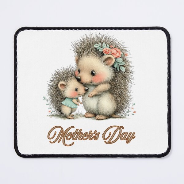 Item preview, Cute Mother and Baby Hedgehog Love for Mother's Day designed and sold by lojadpop.