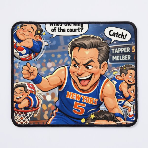 Item preview, Ultimate Basketball Cartoon Comic Strip, Jake Tapper vs. Ari Melber designed and sold by Uniqueartai.