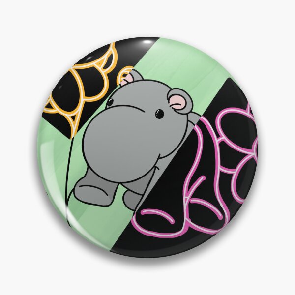 Item preview, Neon Henry the Hippo designed and sold by MegansWhims.