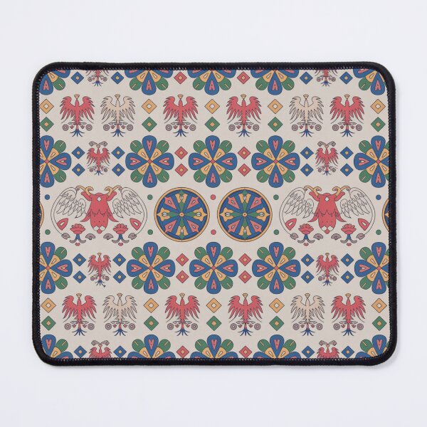 Item preview, Polish Folk Art Seamless Pattern – Eagles & Rosettes designed and sold by Midnight Veil Designs.