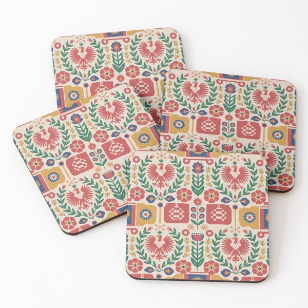 Item preview, Polish Folk Art Seamless Pattern – Eagles & Floral Motifs designed and sold by Midnight Veil Designs.