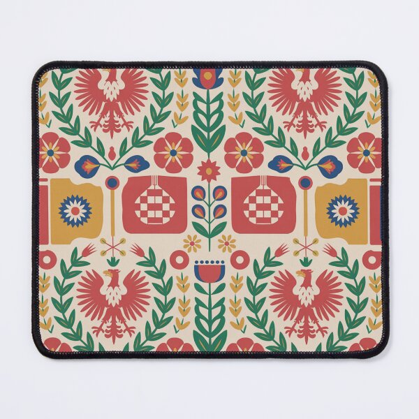 Item preview, Polish Folk Art Seamless Pattern – Eagles & Floral Motifs designed and sold by Midnight Veil Designs.