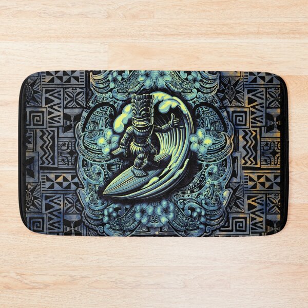 Item preview,  Retro Hawaiian Tribal Tiki Hangloose Surfer Shirt Design 031 designed and sold by sunnthreads.