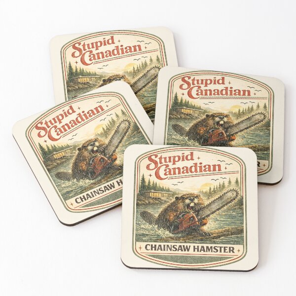 Item preview, Stupid Canadian Chainsaw Hamster: Canada Beaver Heated Rivalry Parody designed and sold by Pawsitive Pixel Studio.