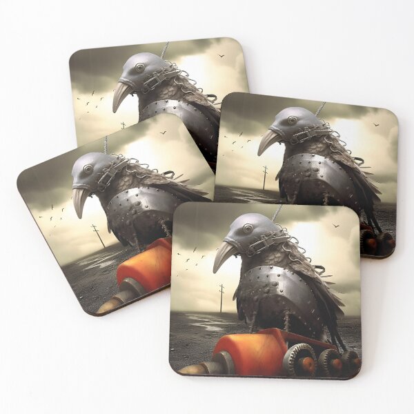 Item preview, Mechanical Crow - Post-Apocalyptic Steampunk Art designed and sold by Hipatye26.