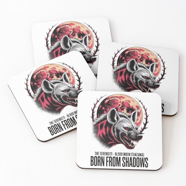 Item preview, Born From Shadows – Serengeti Blood Moon Hyena Screen Print Design designed and sold by NewUSShop.