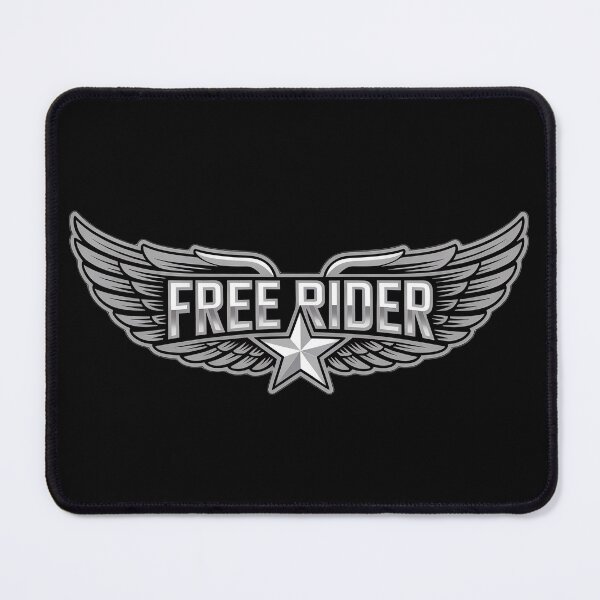 Item preview, Free Rider Chrome Winged Badge Patriotic Star Emblem designed and sold by OldGloryForge.