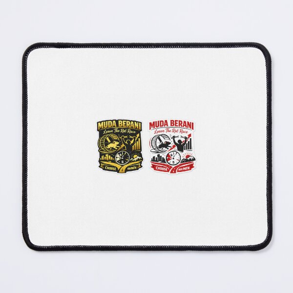 Item preview, Muda Berani – Leave The Rat Race Sticker | Financial Freedom & Entrepreneur Mindset designed and sold by Wander Pop Studio.