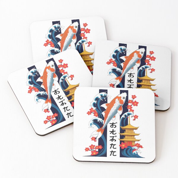 Item preview, Japanese Koi Fish Vertical Collage Art designed and sold by TokioProyect.