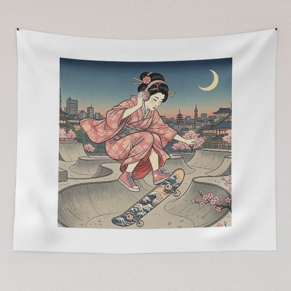 Item preview, Japanese traditional drawing x Street culture - Ukiyoe x Skateboarding designed and sold by Studio-MiMi.