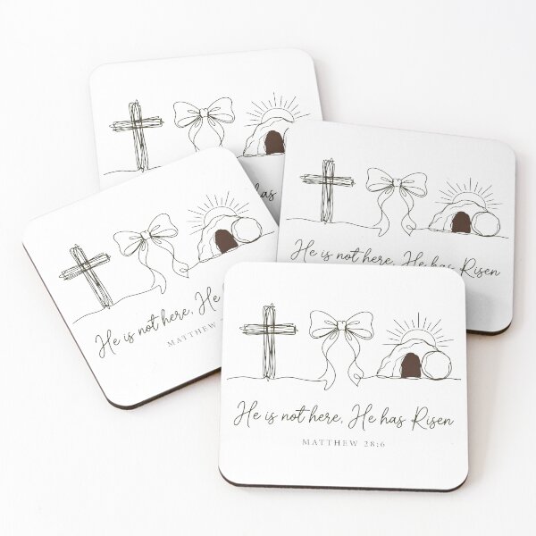 Item preview, He Is Risen Minimalist Easter Cross Tomb designed and sold by OlyvieArt.