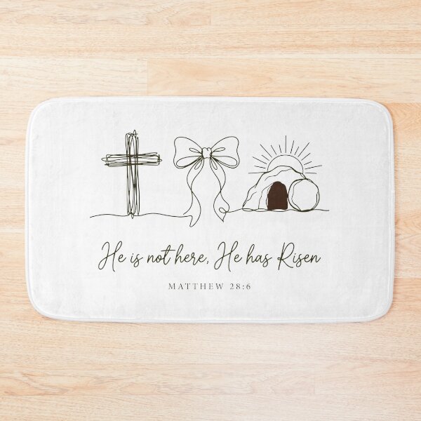 Item preview, He Is Risen Minimalist Easter Cross Tomb designed and sold by OlyvieArt.