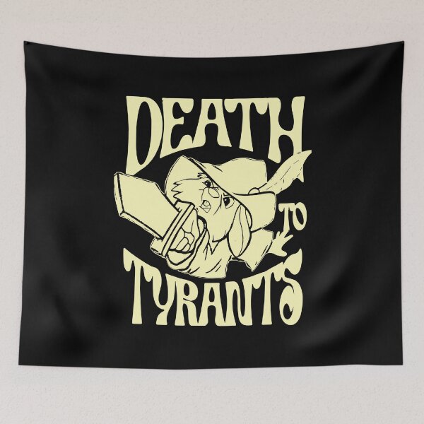 Item preview, Retro 70s Skippy Rabbit Death To Tyrants designed and sold by ThePrintPig.
