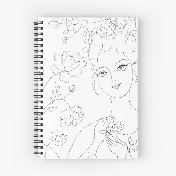 Item preview, Floral Woman Line Art Portrait Elegant Face designed and sold by TinTinBloom.