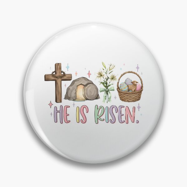 Item preview, He Is Risen Easter Cross Tomb Lilies Eggs designed and sold by OlyvieArt.