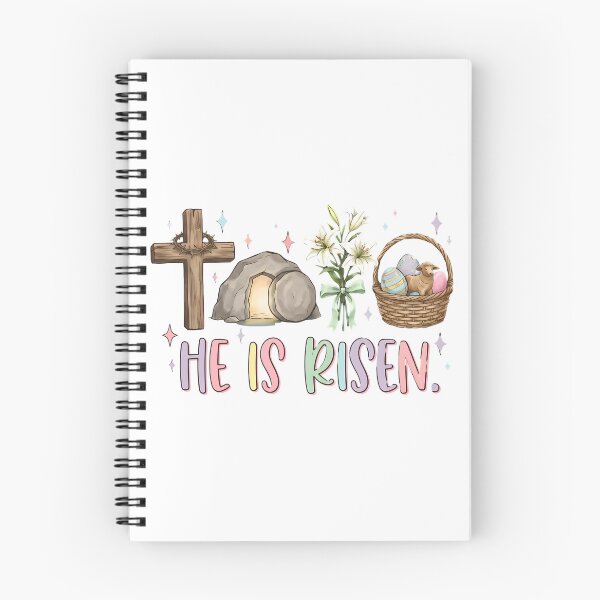 Item preview, He Is Risen Easter Cross Tomb Lilies Eggs designed and sold by OlyvieArt.