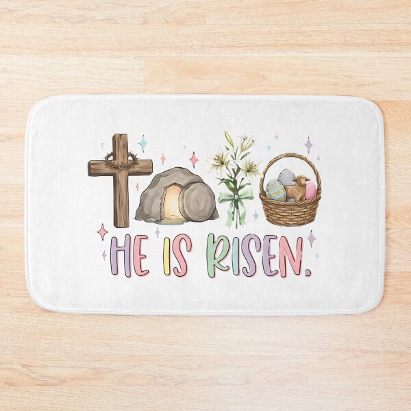 Item preview, He Is Risen Easter Cross Tomb Lilies Eggs designed and sold by OlyvieArt.