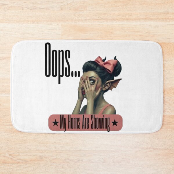 Item preview, Oops… My Horns Are Showing | Cute Devil Girl Graphic Art designed and sold by Antik by Schulz.