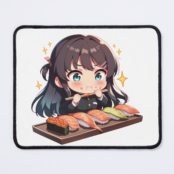 Item preview, Mai Sakurajima Bunny Girl Senpai Chibi Sushi Sparkles designed and sold by Spraykart.