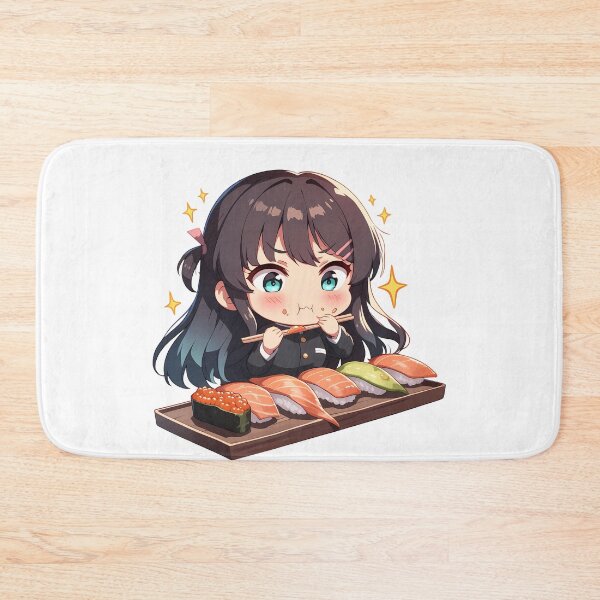 Item preview, Mai Sakurajima Bunny Girl Senpai Chibi Sushi Sparkles designed and sold by Spraykart.