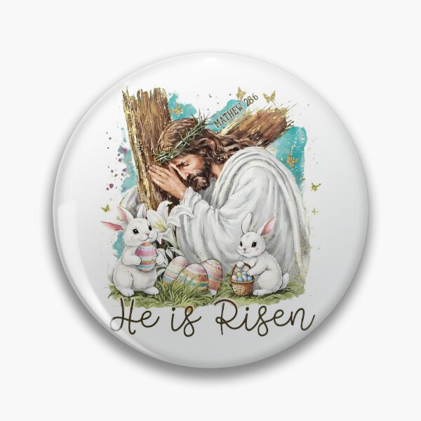 Item preview, He Is Risen Jesus Bunnies Easter Shirt designed and sold by OlyvieArt.