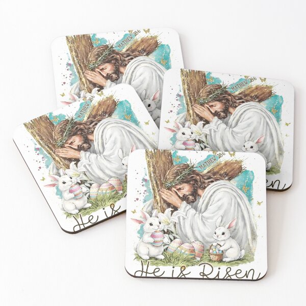 Item preview, He Is Risen Jesus Bunnies Easter Shirt designed and sold by OlyvieArt.