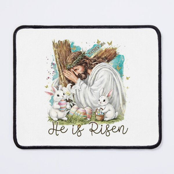 Item preview, He Is Risen Jesus Bunnies Easter Shirt designed and sold by OlyvieArt.