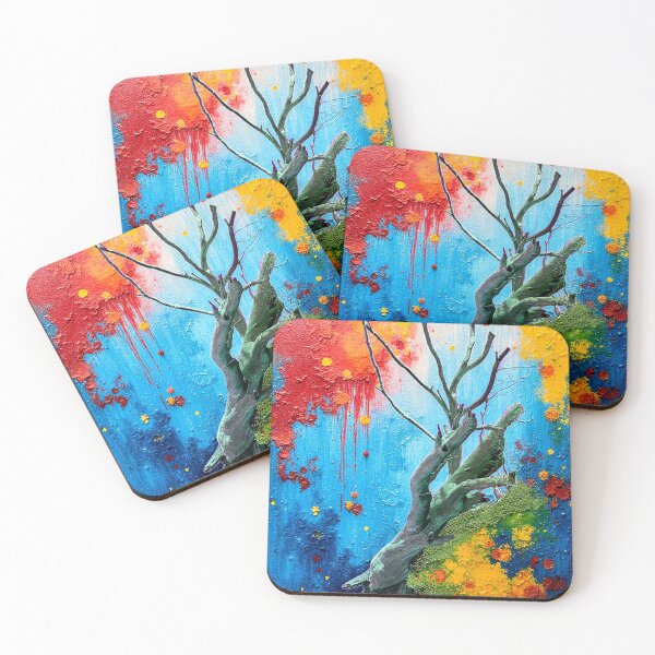 Item preview, Colourful Nature Landscape – Vibrant Artistic Tree & Sky Aesthetic Poster designed and sold by Andrew Ballard.